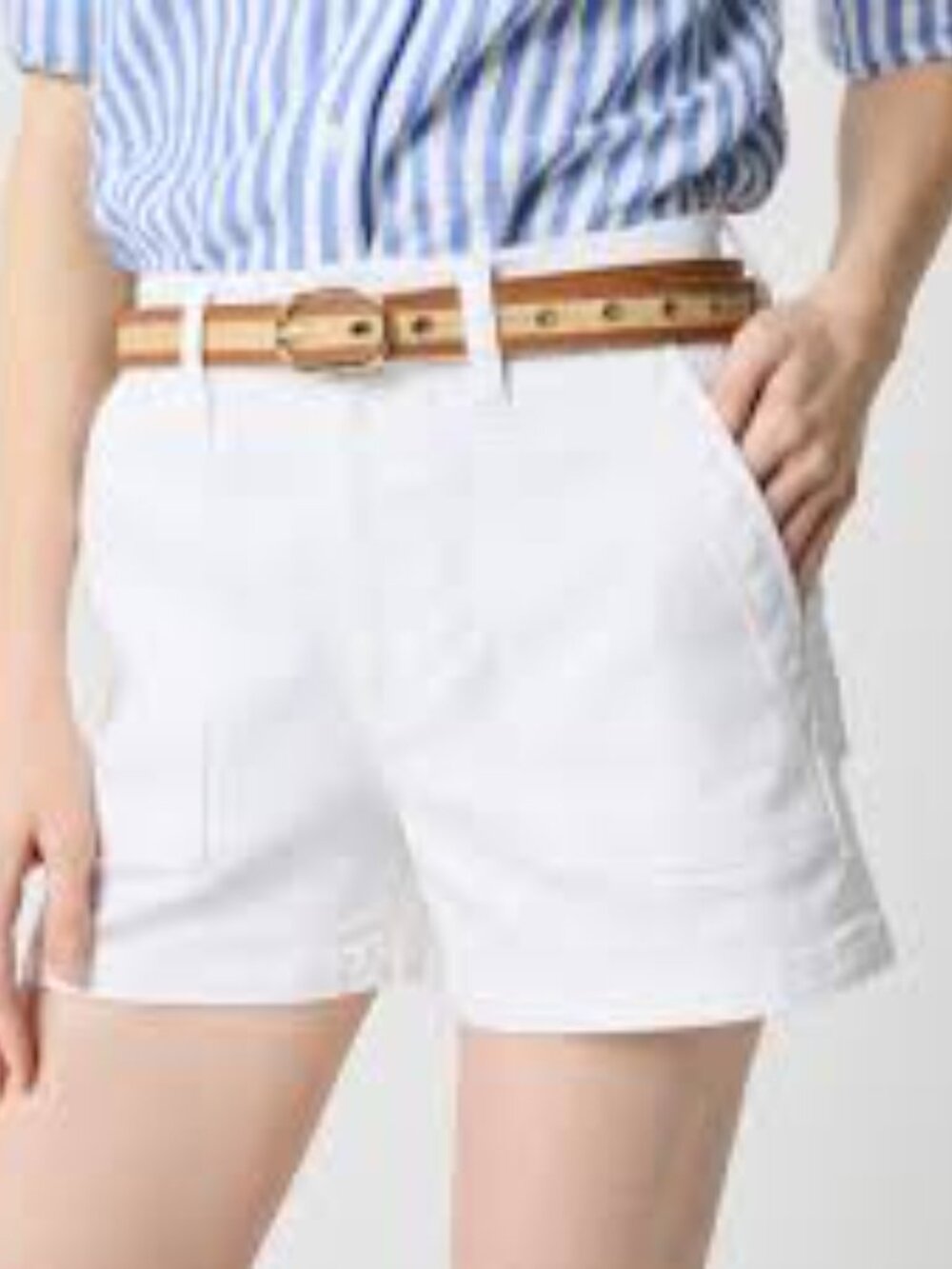 J Crew Denim Utility Women’s White High-Waist Patch Pocket Women's 27 Shorts